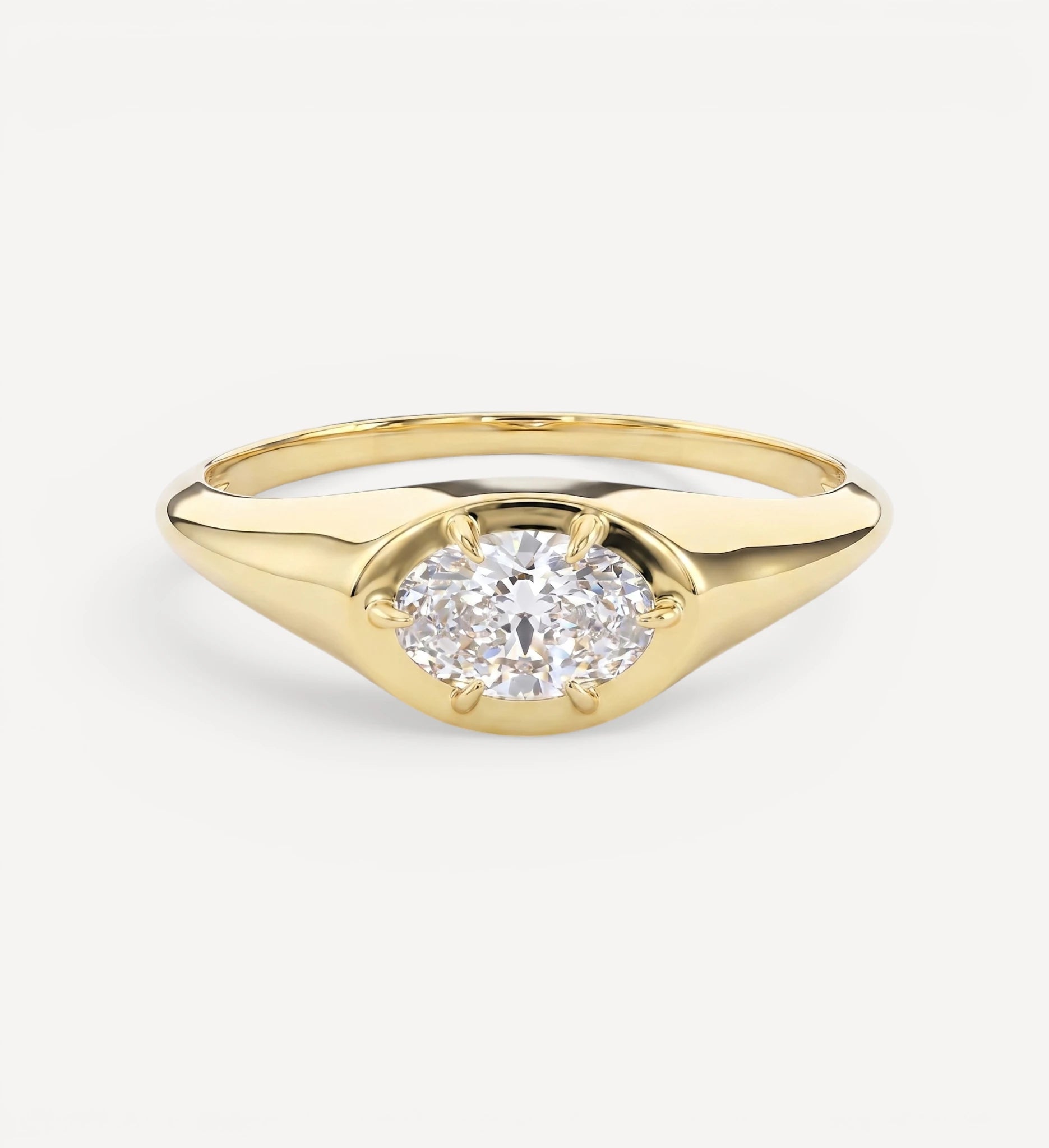 Leon Signet Ring II | 0.30ct Oval Diamond