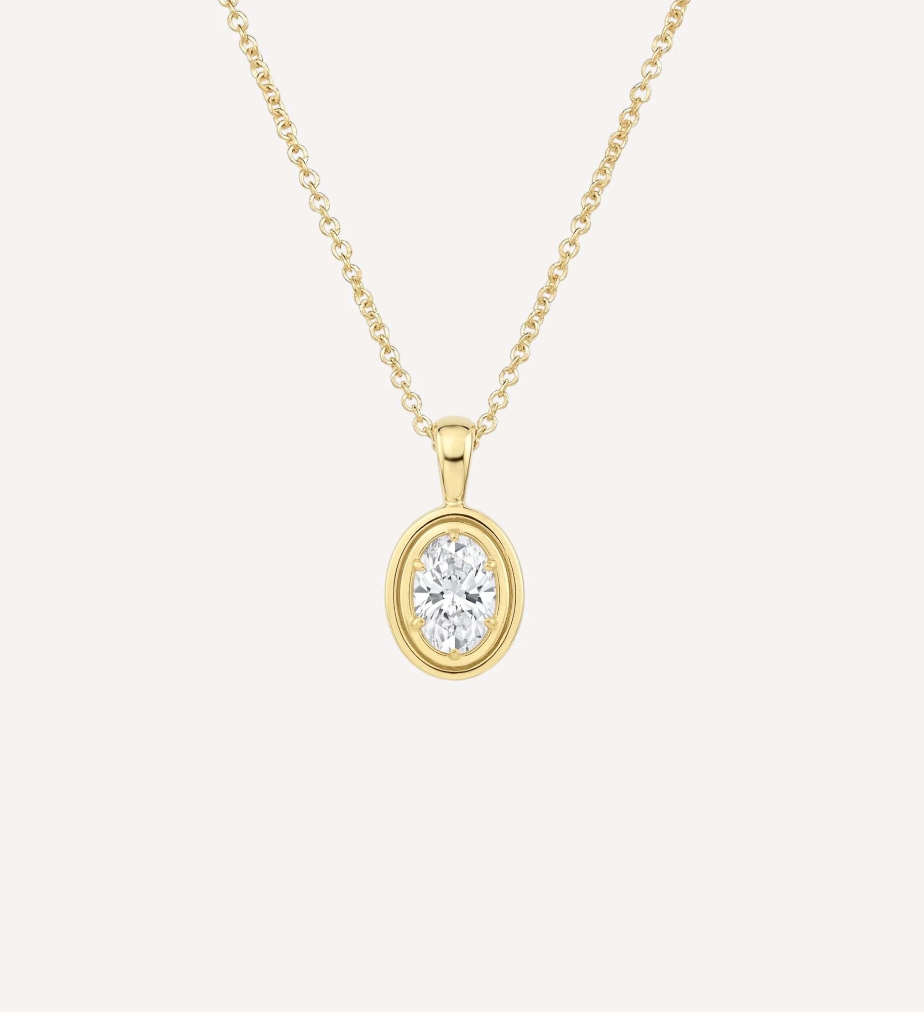Flow Necklace | Oval Diamond