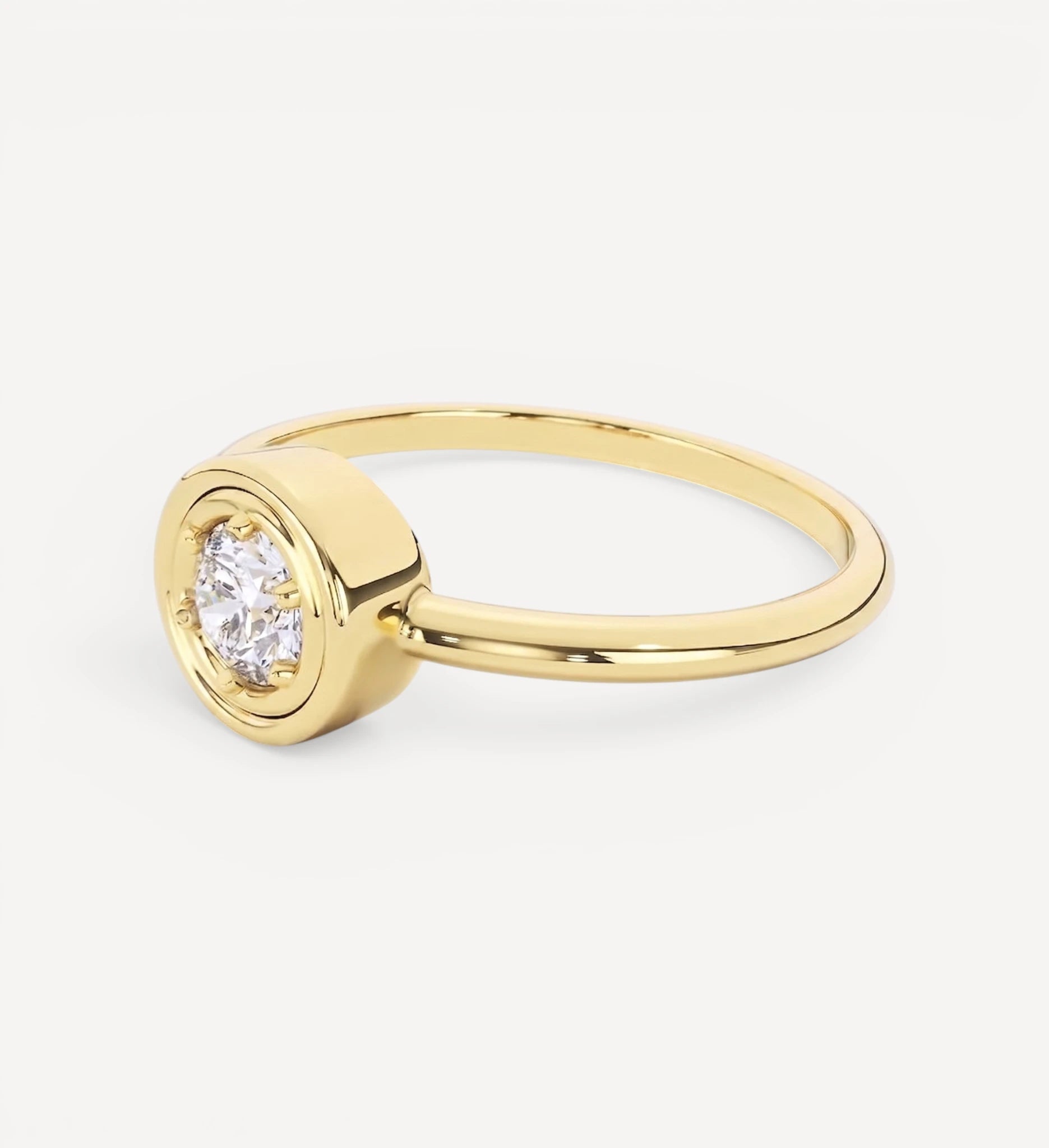 Flow Ring | Round Diamond