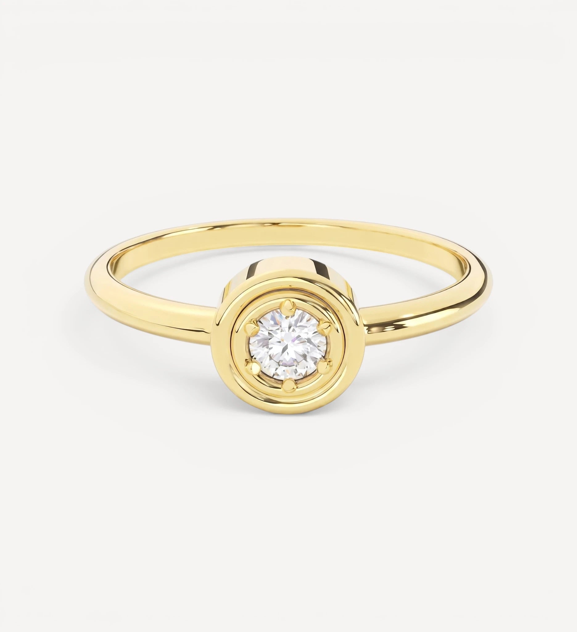 Petite Flow Ring II | Round Diamond