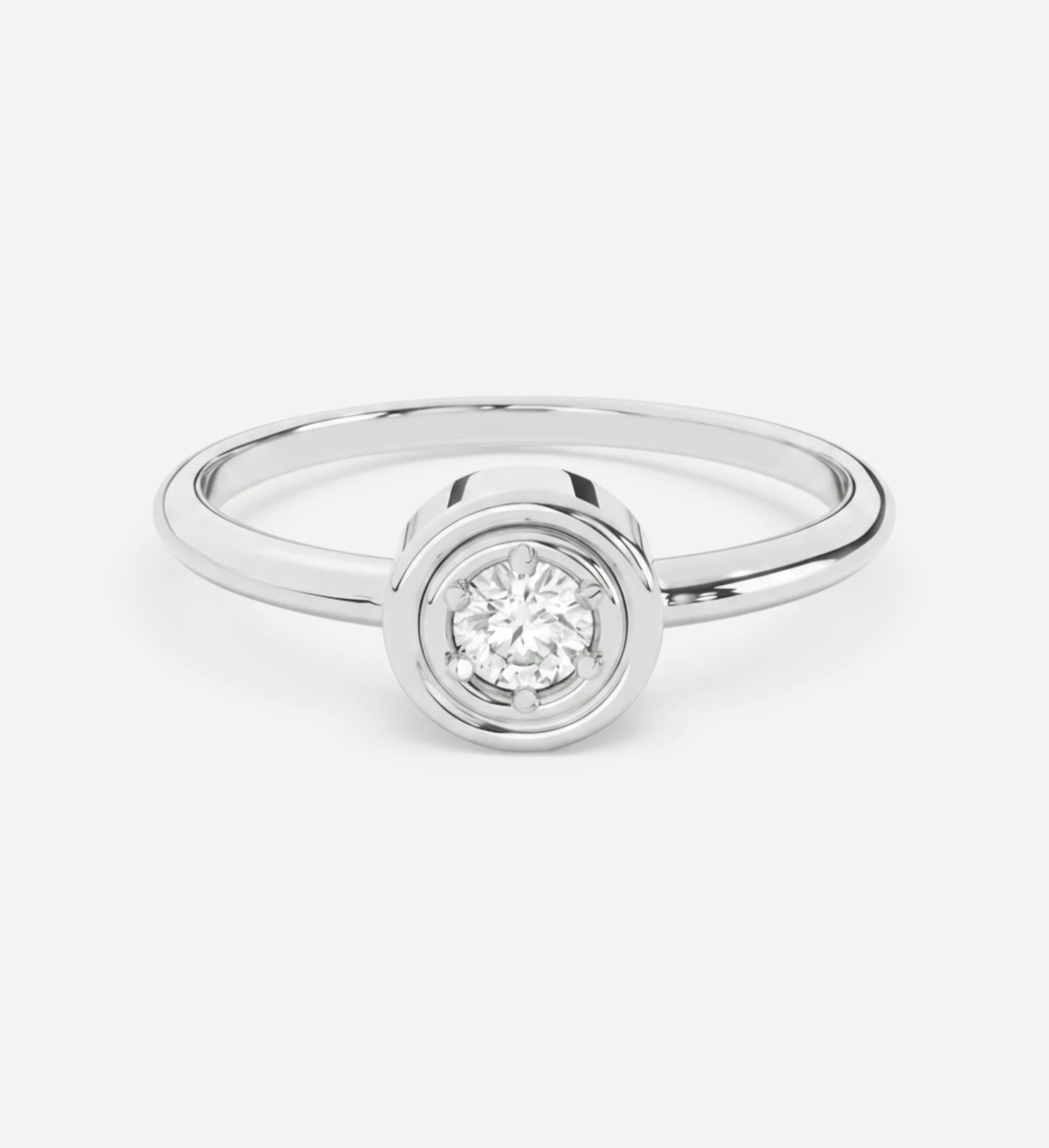 Petite Flow Ring | Round Diamond