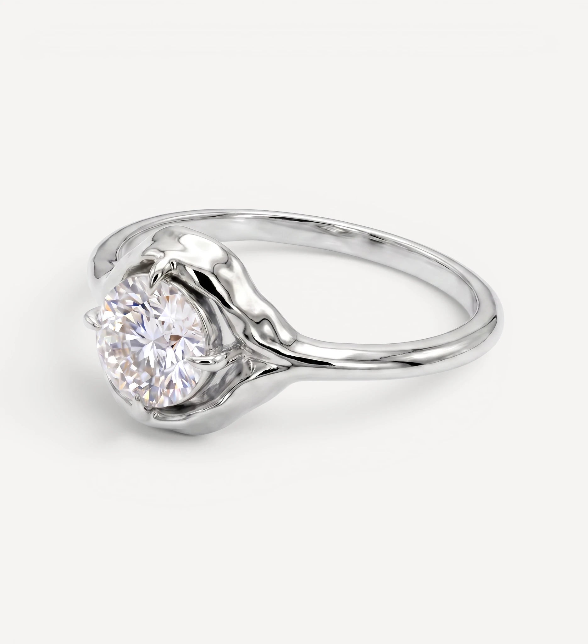 Organic Solitaire | round diamond