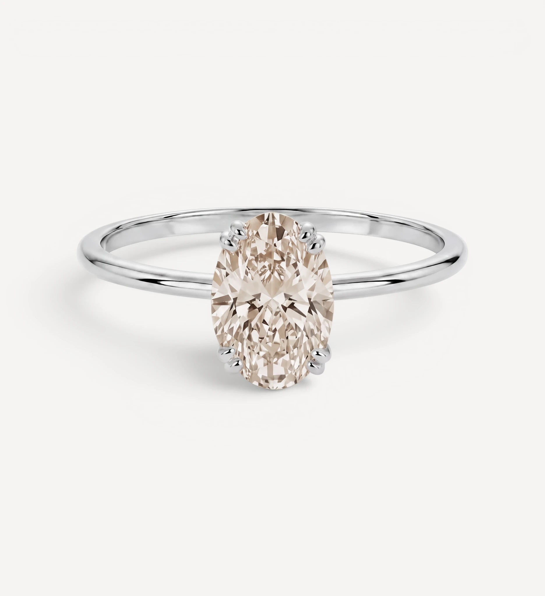 Oval Solitaire | champagne diamond