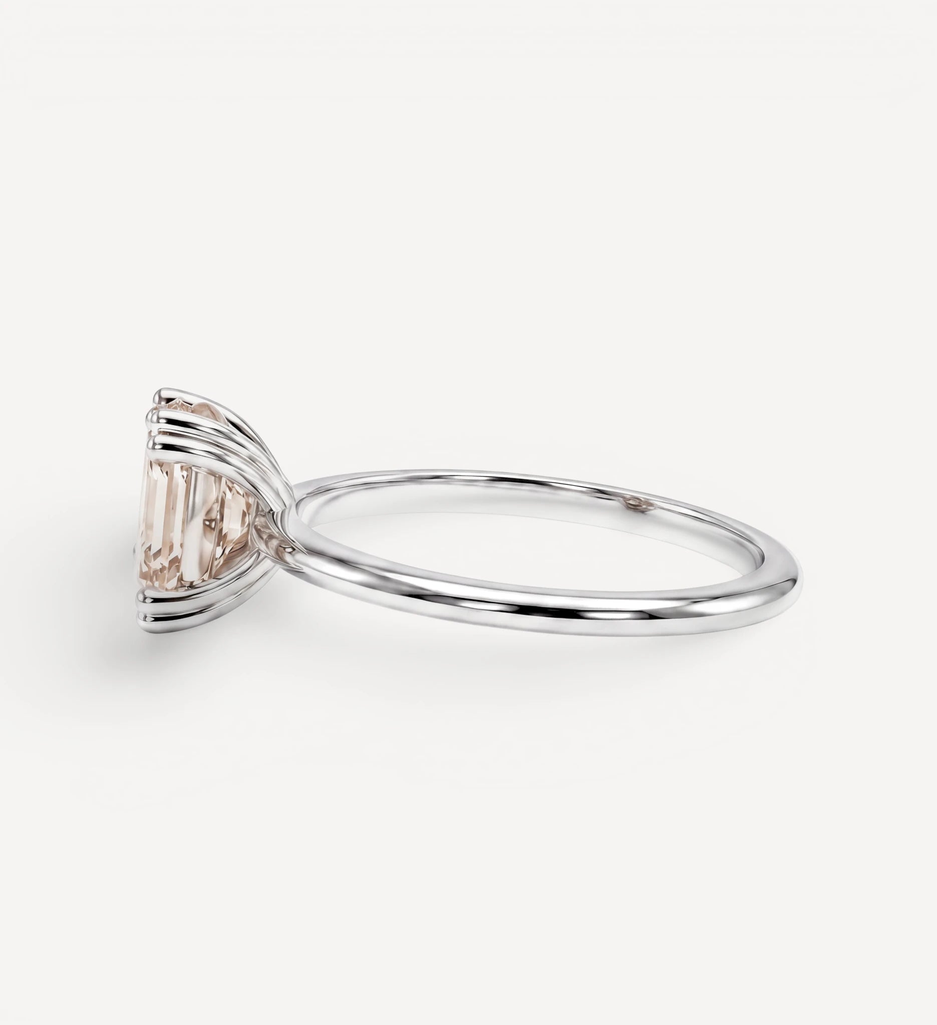 Emerald Solitaire | champagne diamond