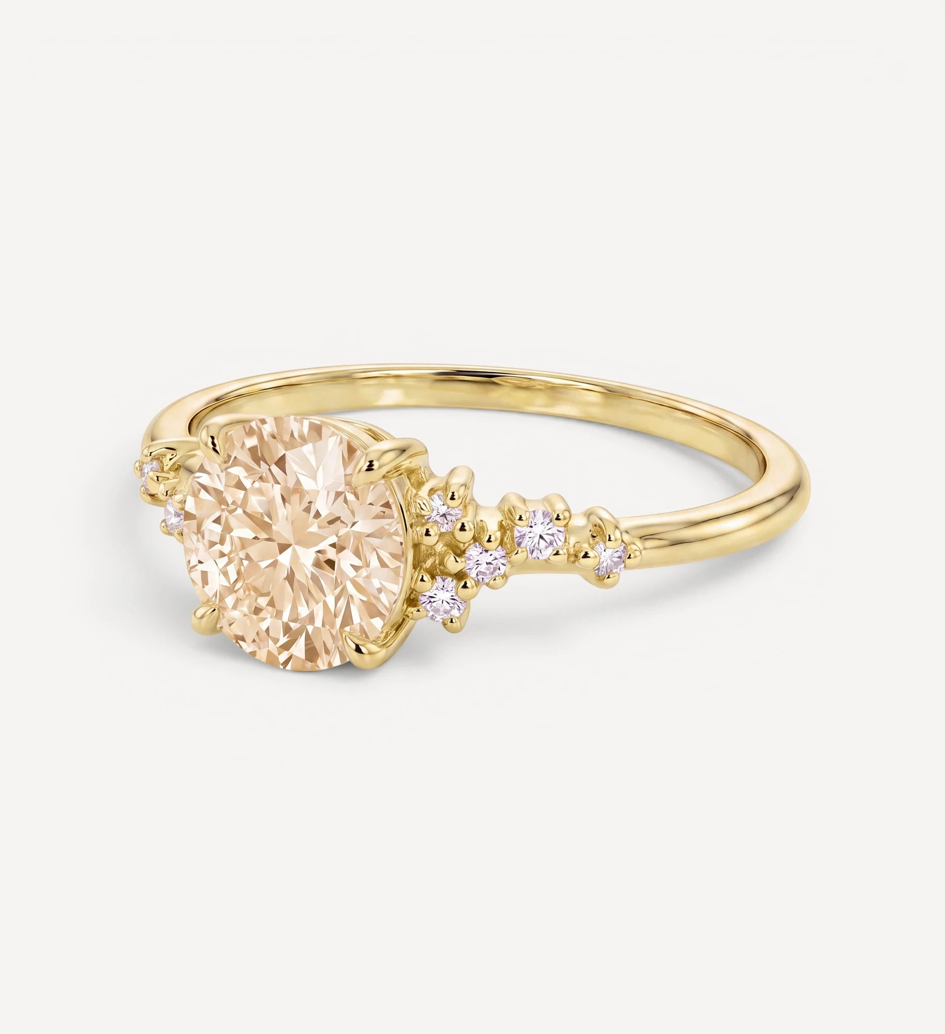 Sienna ring | round champagne diamond