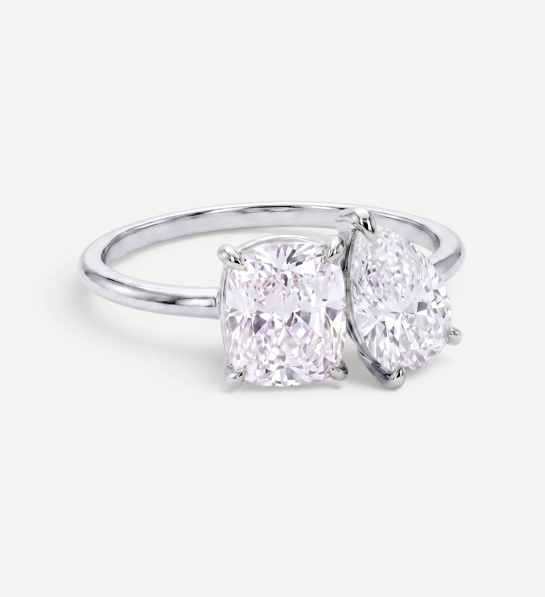 Toi et Moi | cushion & pear diamond
