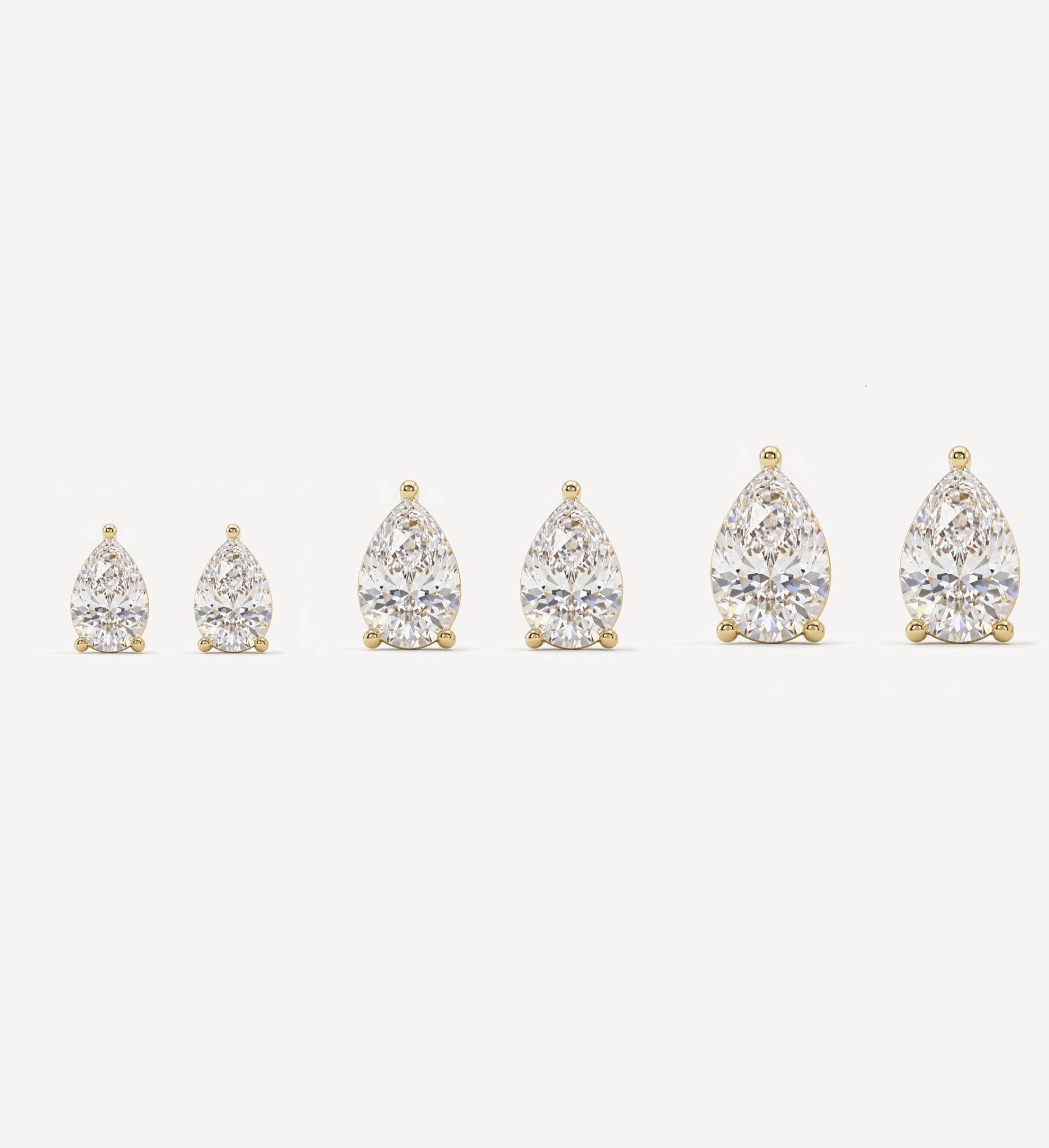 Grace Diamond Studs | Pear