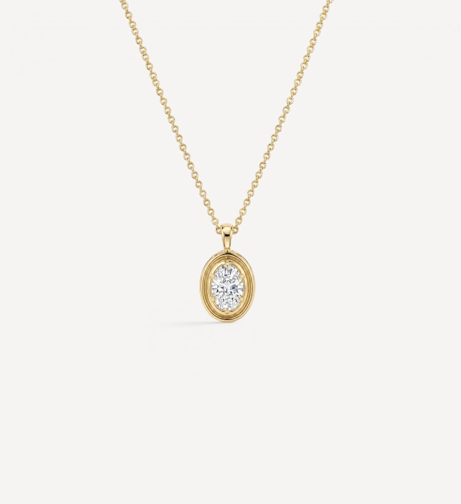 Flow Necklace | Oval Diamond