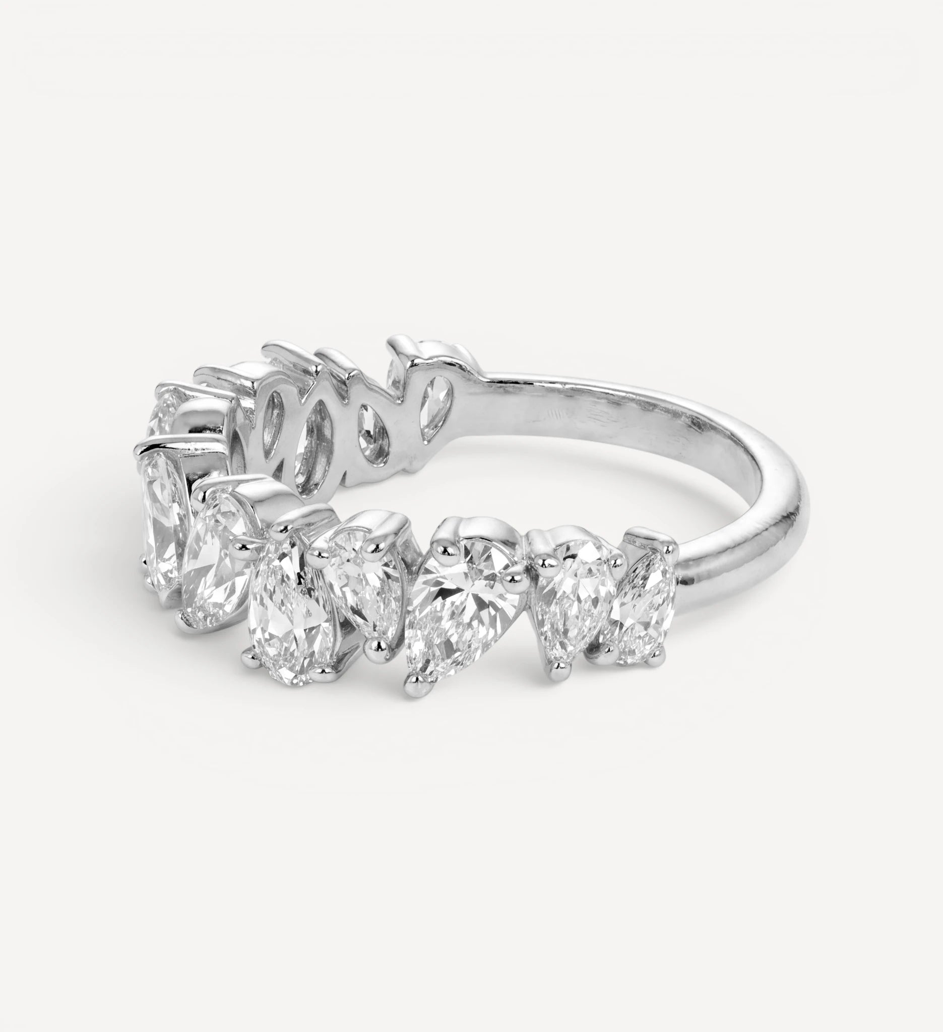 Pear Cluster Eternity ring | diamond