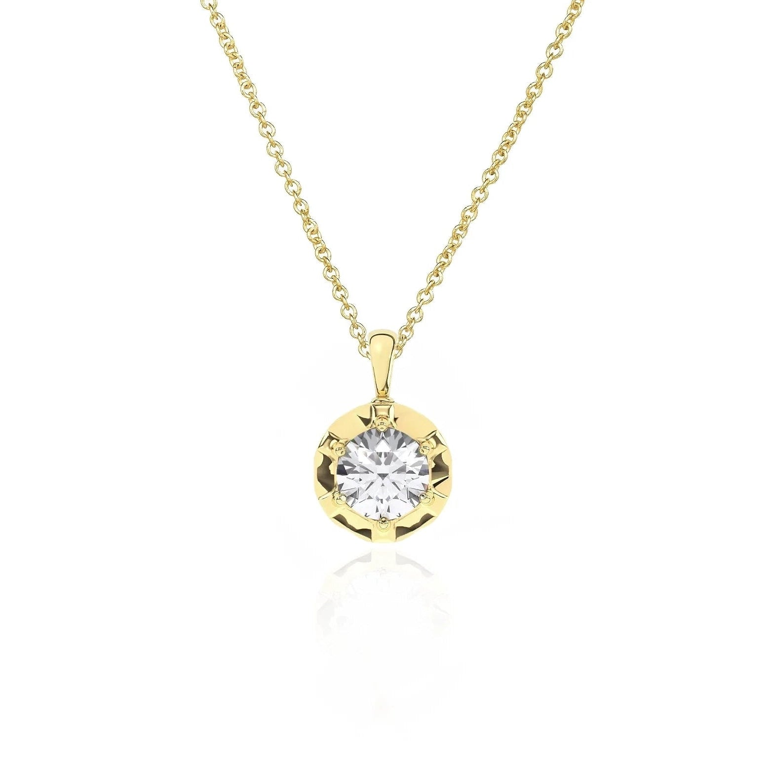 Large Margot Necklace II | Round Diamond
