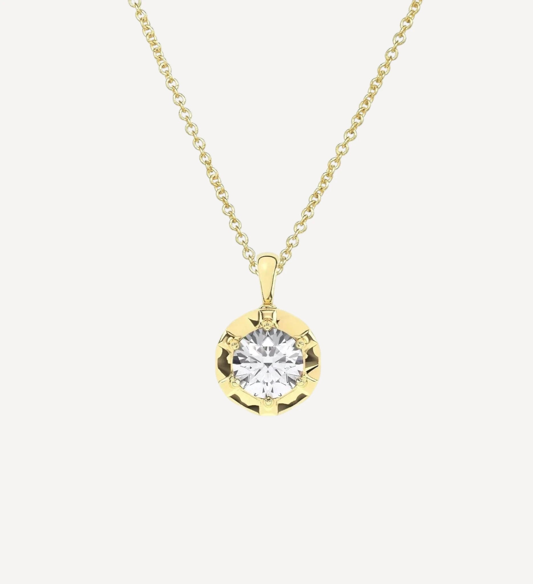 Margot Necklace | Large Round Diamond