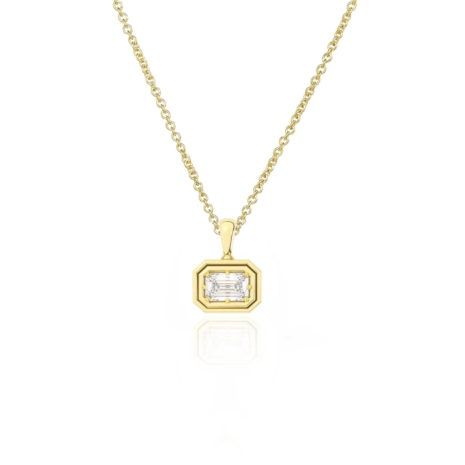 Flow Necklace II | Emerald Diamond
