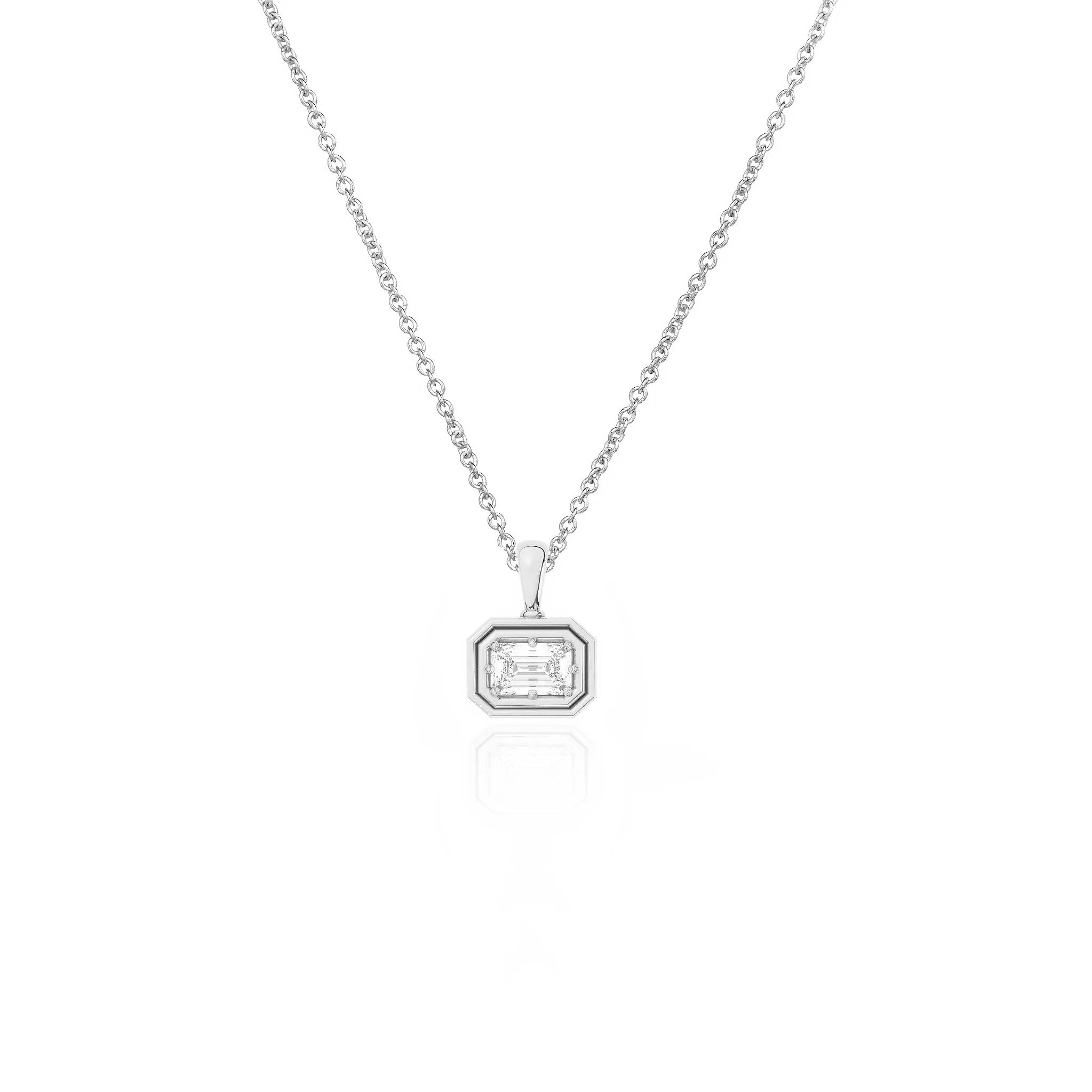 Flow Necklace | Emerald Diamond