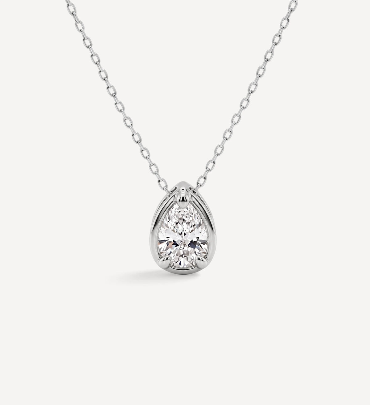 Pear Slider Necklace | Large Diamond