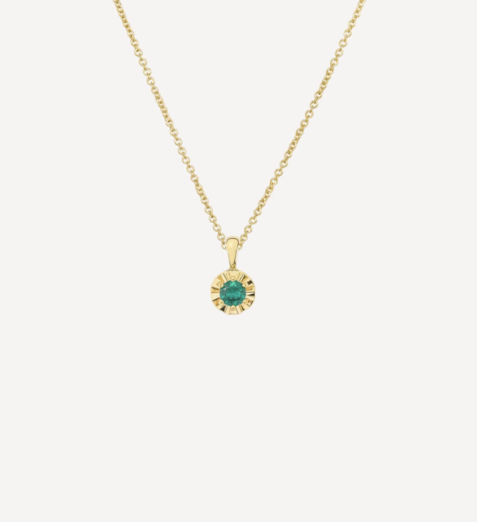 Margot Necklace | Petite Round Birthstone