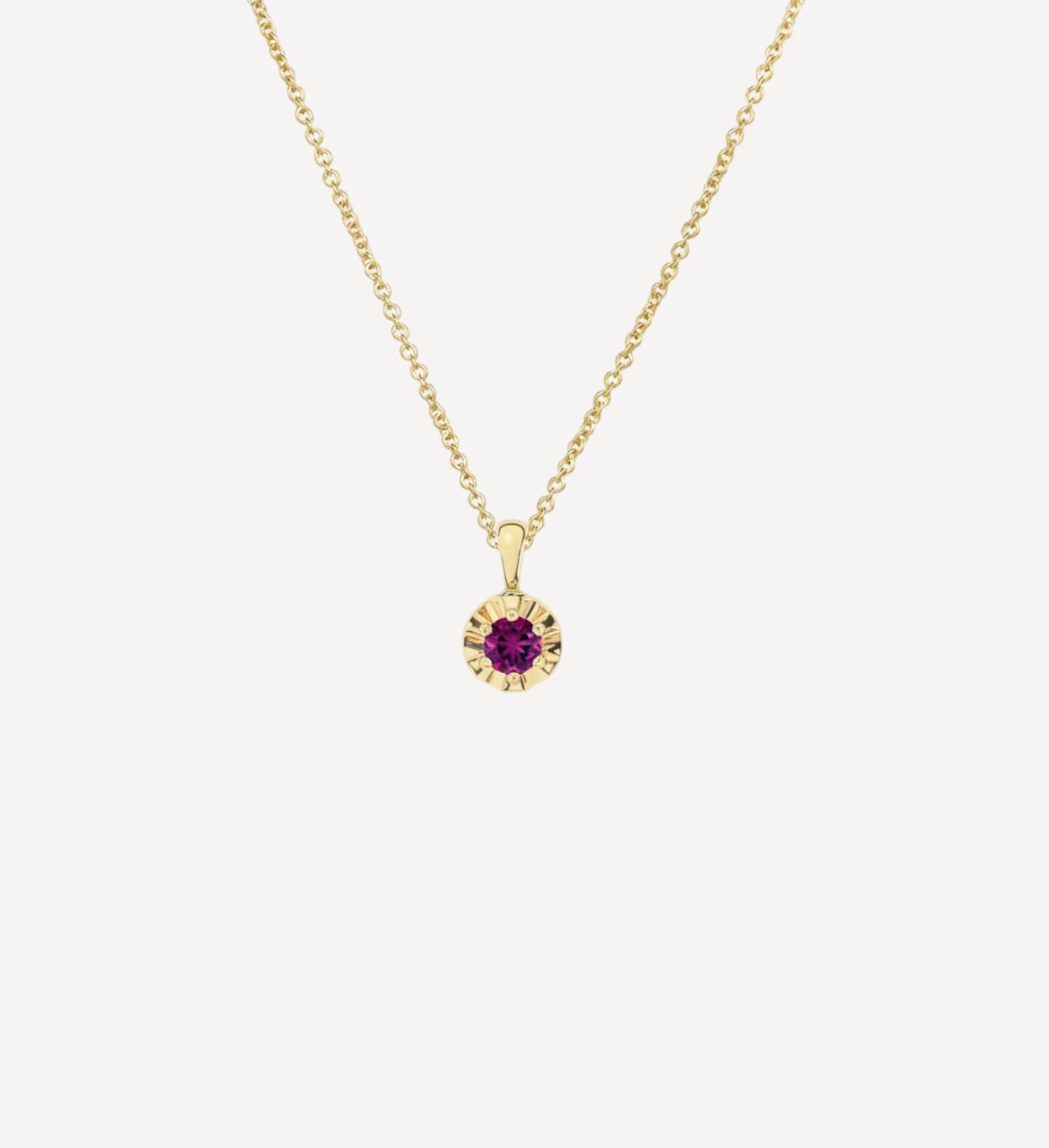 Margot Necklace | Petite Round Birthstone