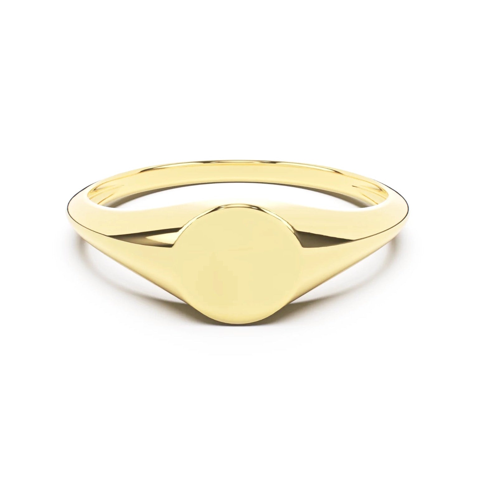 Petite Round Signet II | Engraved Initial