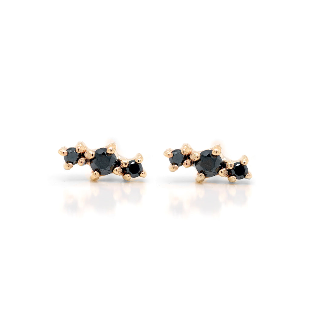 Lia studs II | black diamond