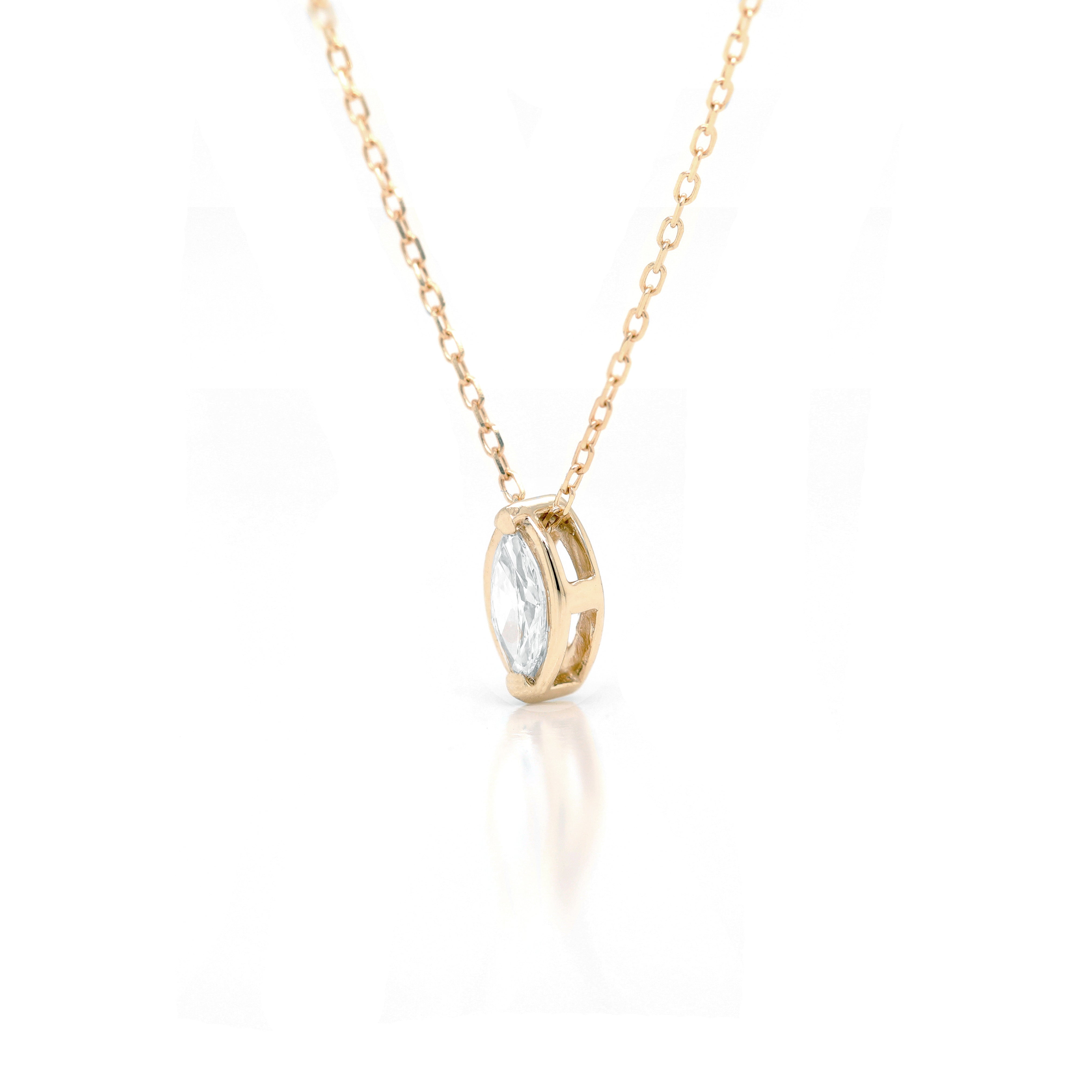 Marquise Slider Necklace II | Medium Diamond