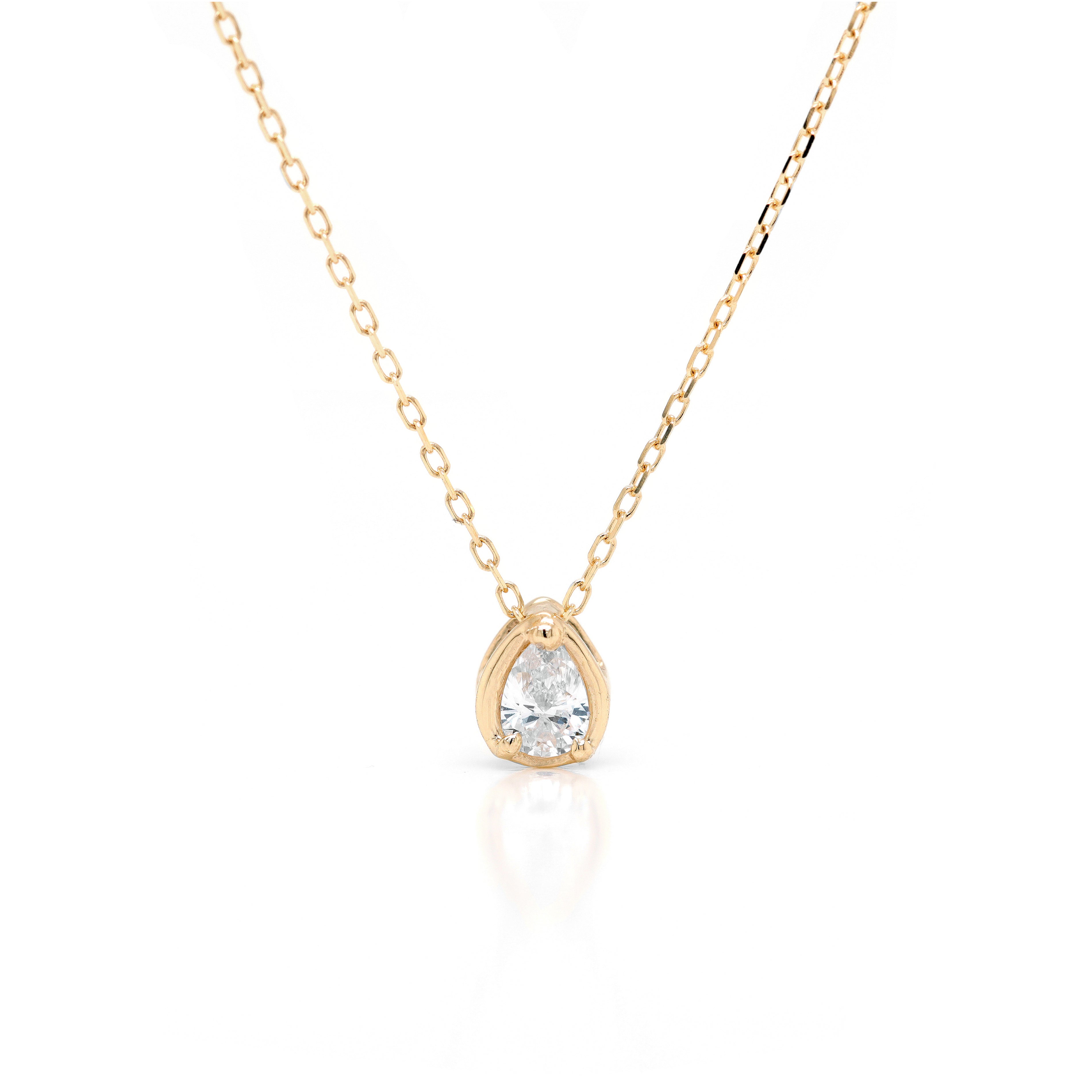 Pear Slider Necklace II | Medium Diamond