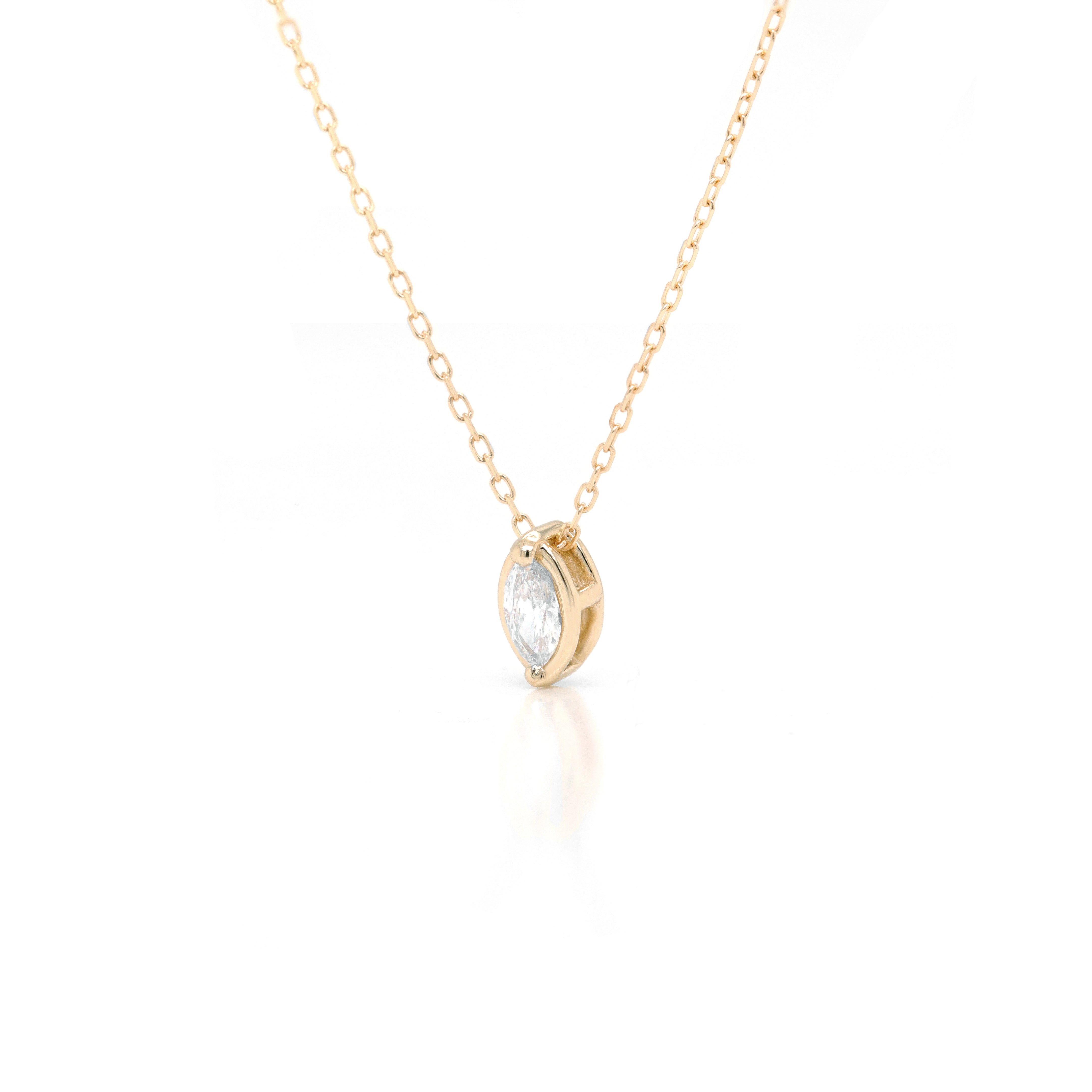 Marquise Slider Necklace II | Small Diamond