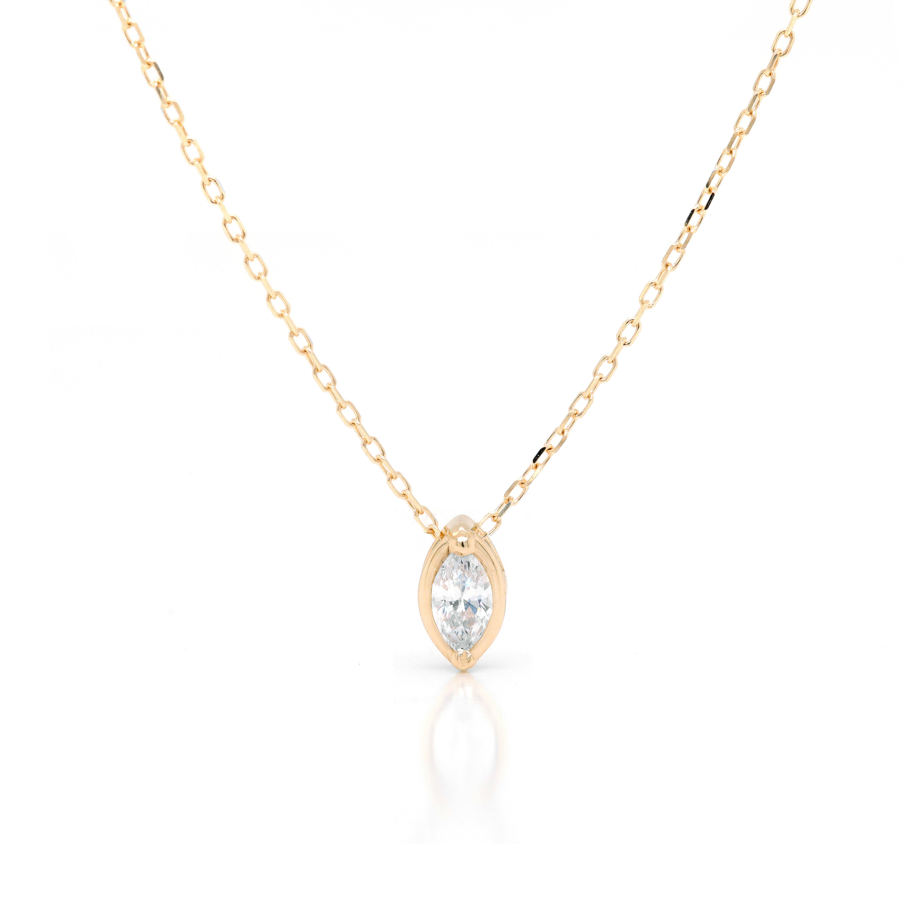 Marquise Slider Necklace II | Small Diamond