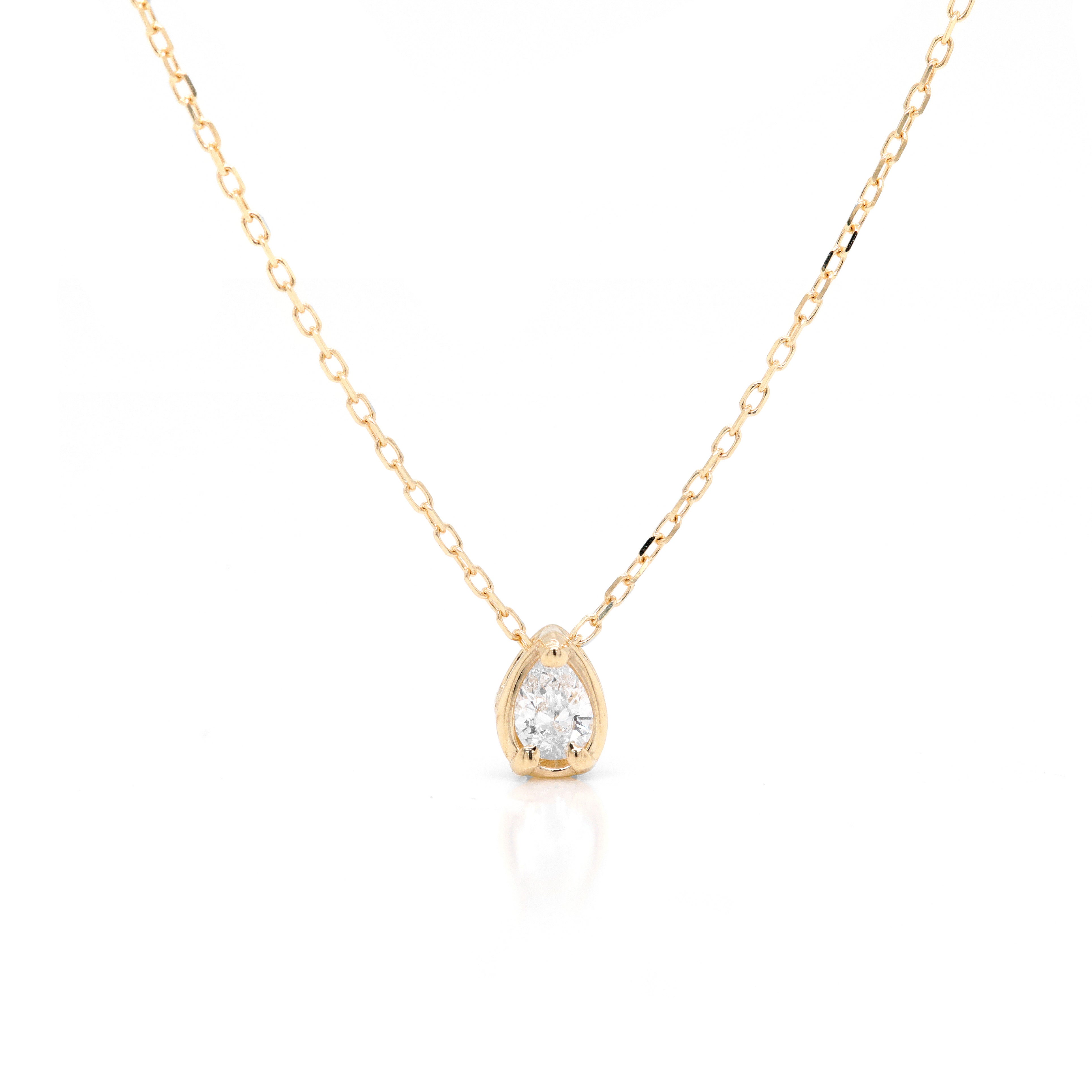 Pear Slider Necklace II | Small Diamond