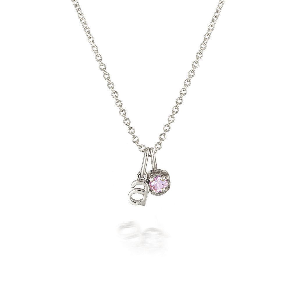 Birthstone & Letter Necklace