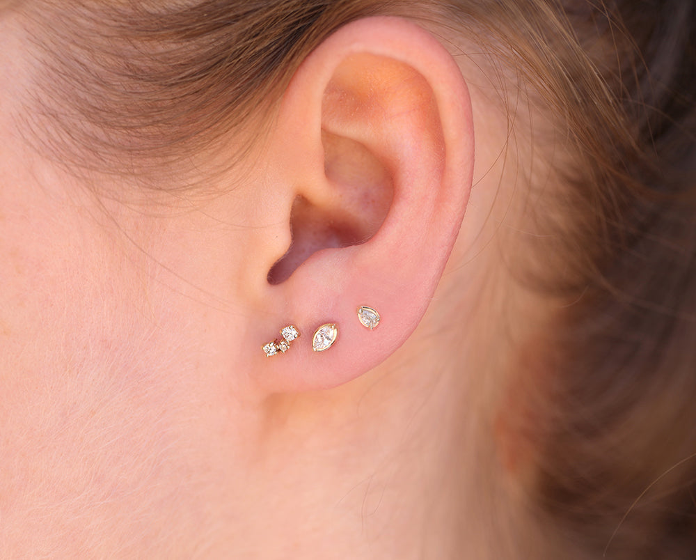 Diamond Cluster studs | white diamond
