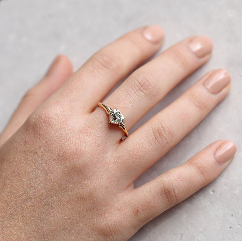 Diamond Heart ring | large