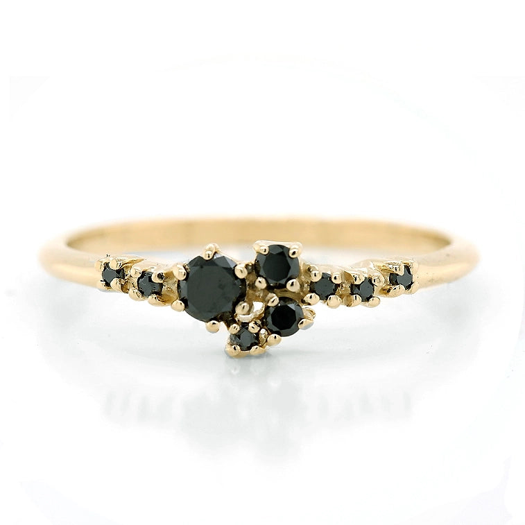Raya Cluster ring II | black diamond