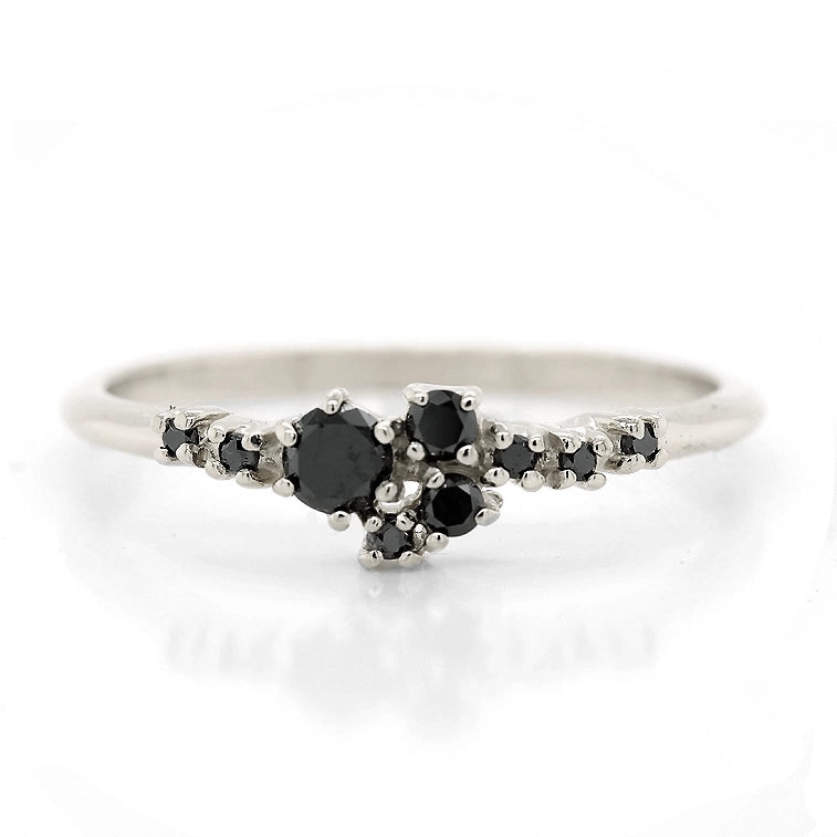 Raya Cluster ring black diamond