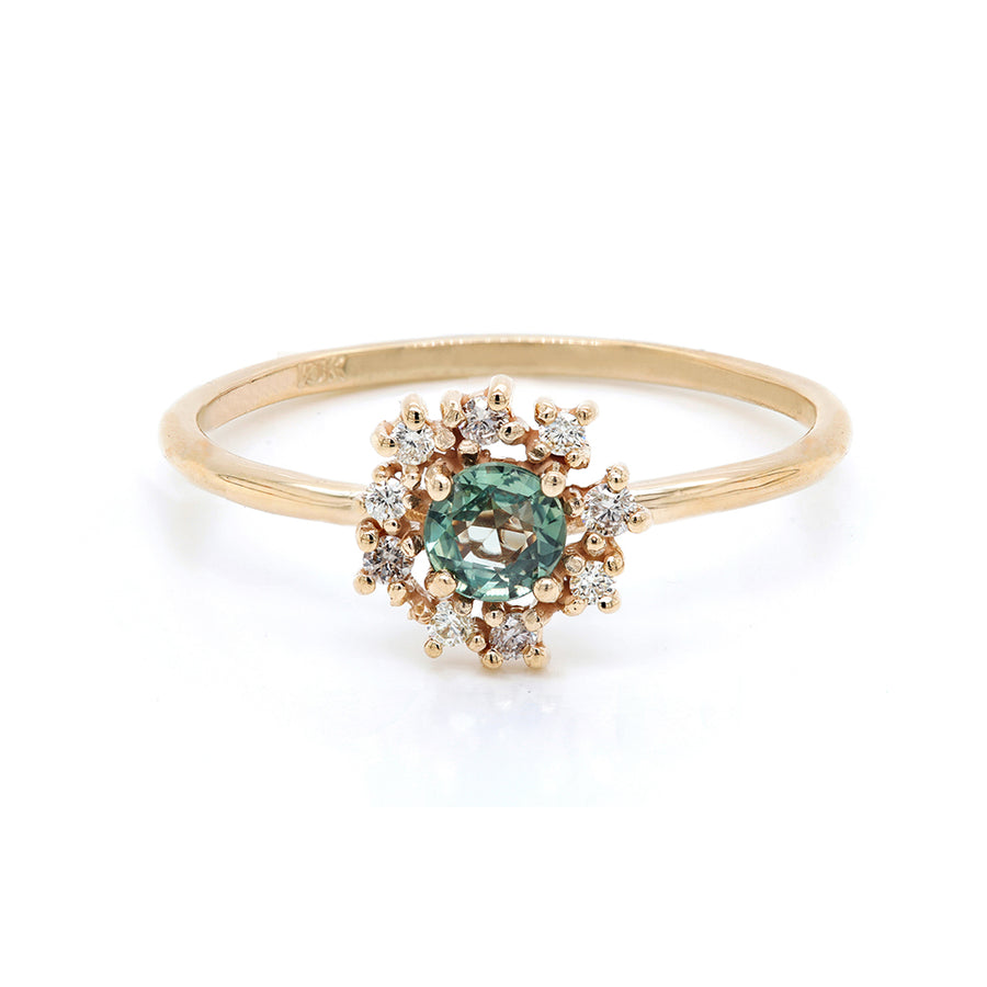 Florence II | green sapphire & diamonds