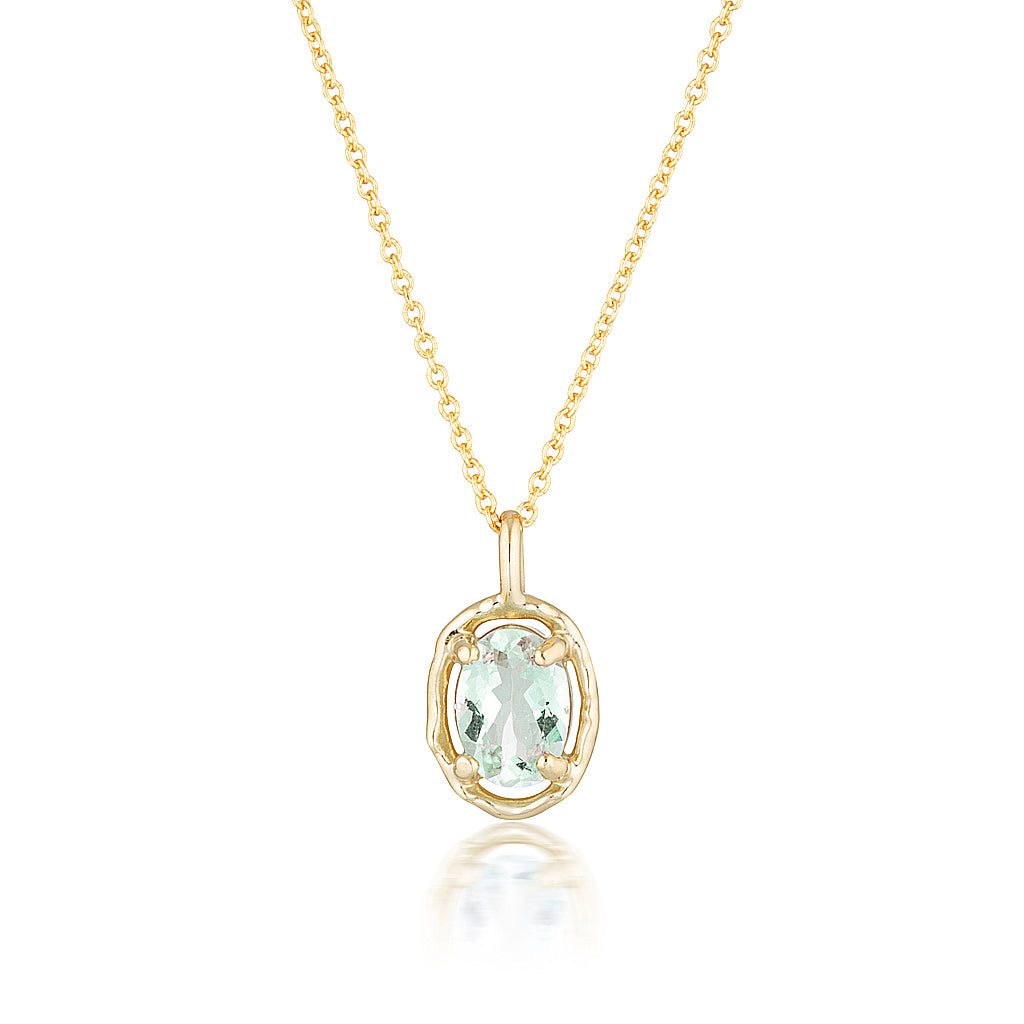 Gemma necklace II | green amethyst