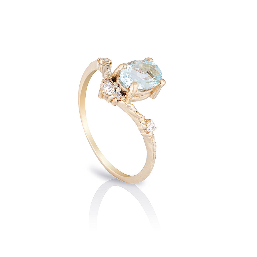 Mira II | aquamarine & diamonds