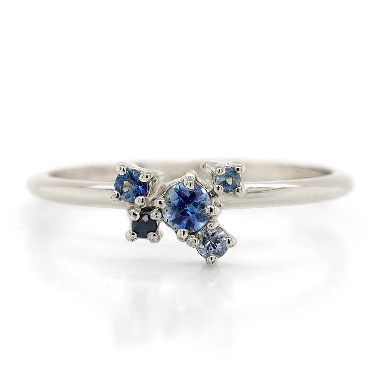 Cluster deals ring sapphire