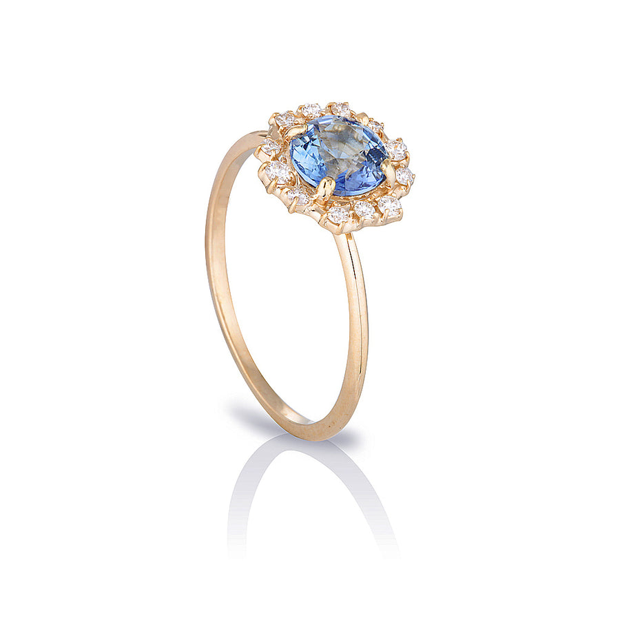 Annalise II | blue sapphire & diamonds