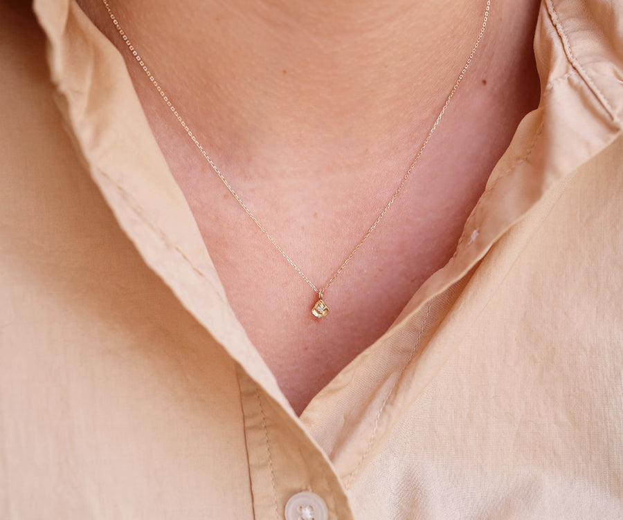 Clam charm necklace | diamond