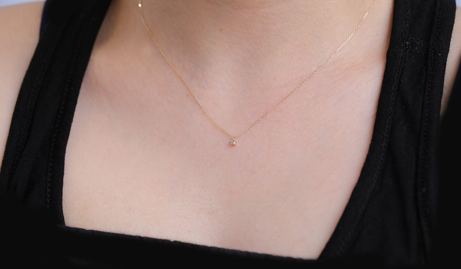 Faye necklace II | white diamond