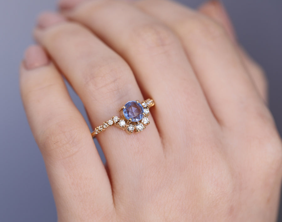 Genevieve II | blue sapphire & diamonds