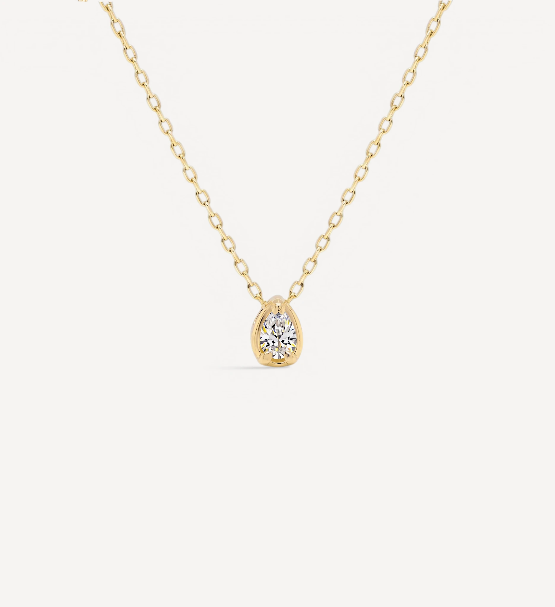 Pear Slider Necklace | Small Diamond