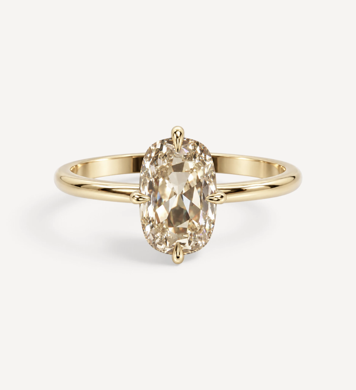 2.00ct Old Mine Elongated Cushion Champagne Diamond | One Of A Kind