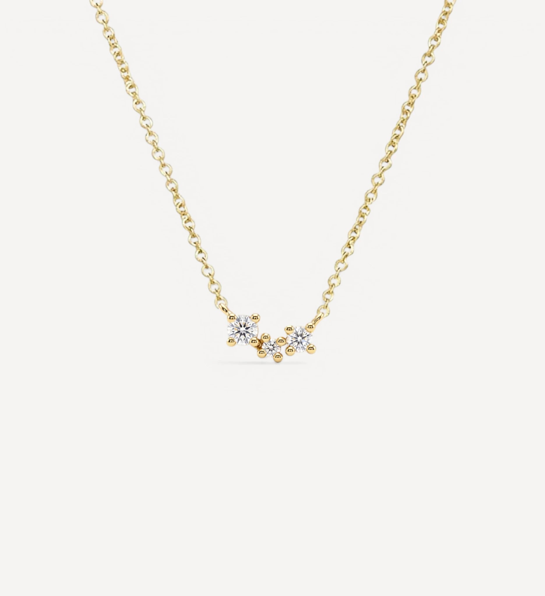 Diamond Cluster Necklace | white diamond