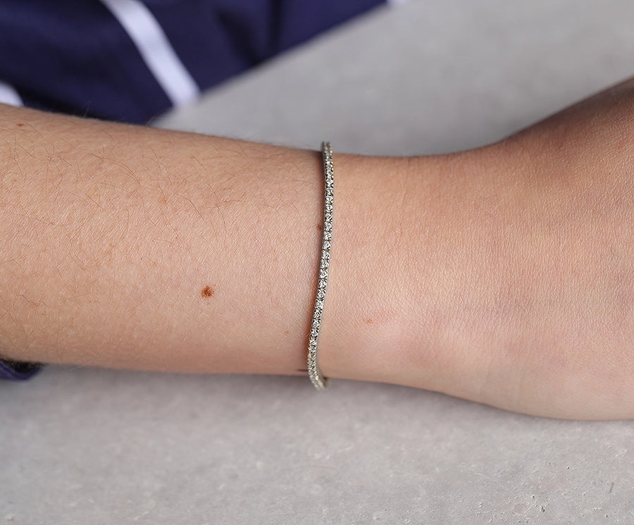 Diamond Essential Bracelet in Sterling Silver and Diamond | Jewellery by  Monica Vinader