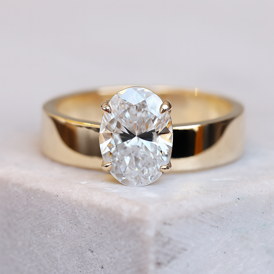 1ct Vertical Oval Diamond Ring | One Of A Kind