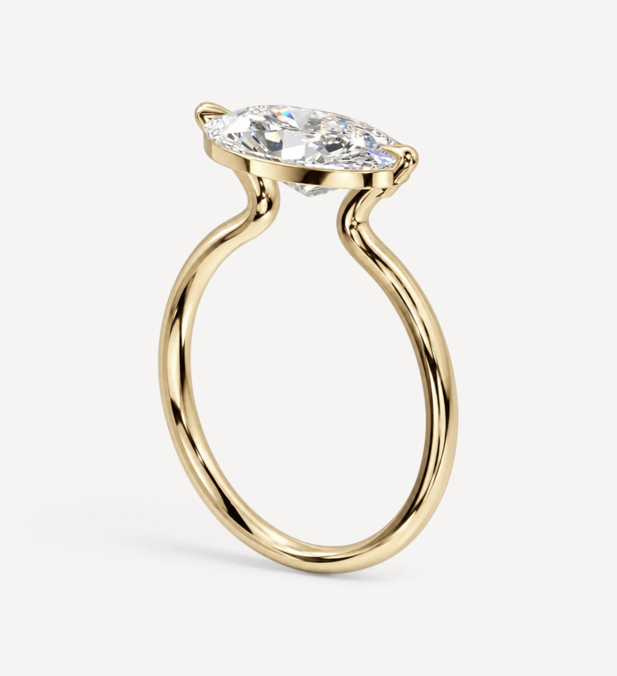 2.57ct Moval Cathedral Diamond Ring | One Of A Kind