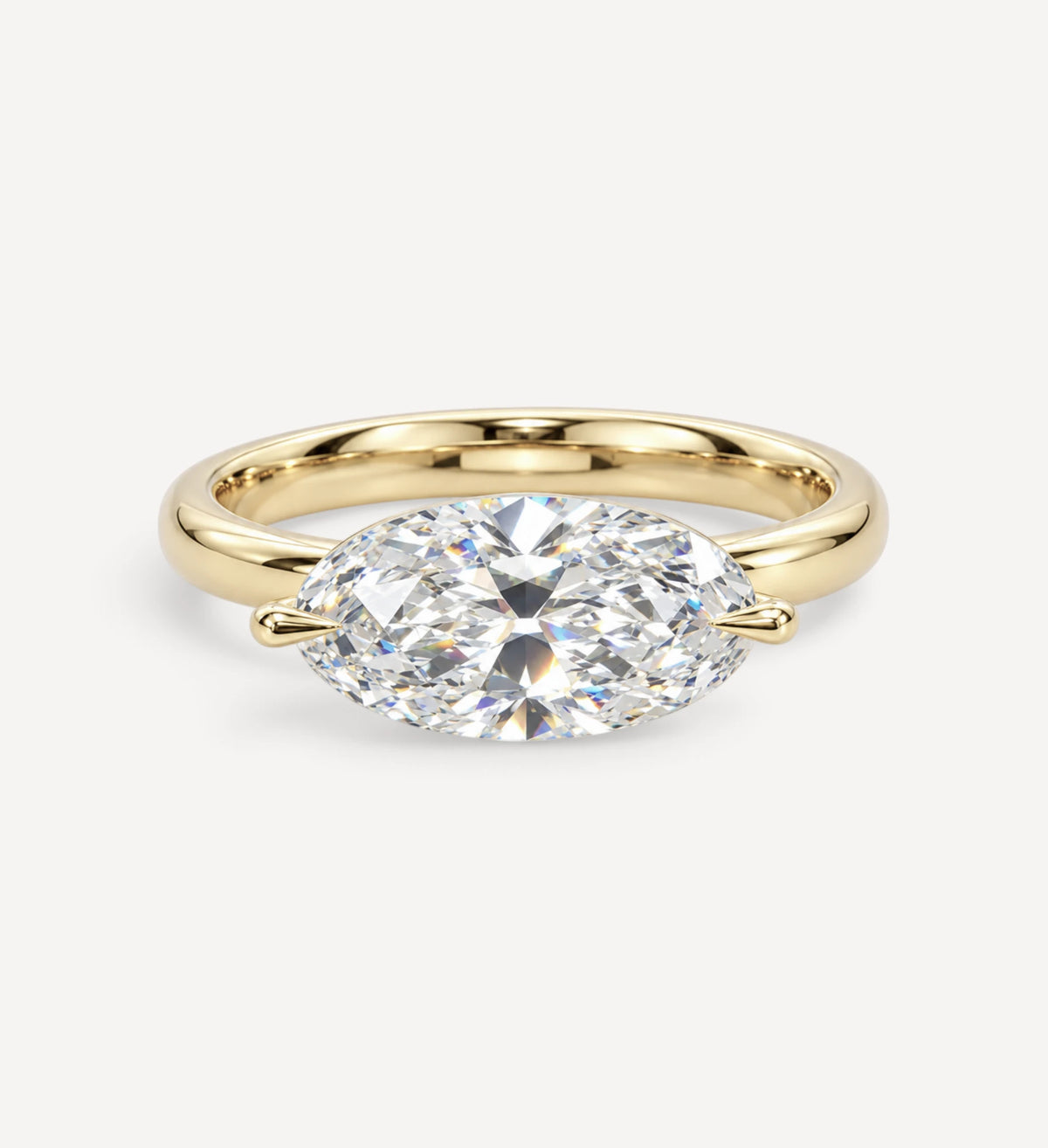 2.57ct Moval Cathedral Diamond Ring | One Of A Kind