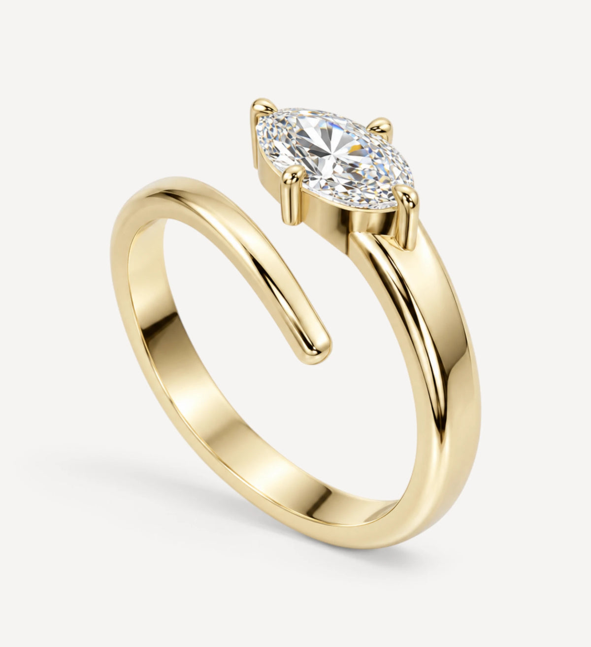 Step Cut Moval Diamond Pinky Ring | One Of A Kind