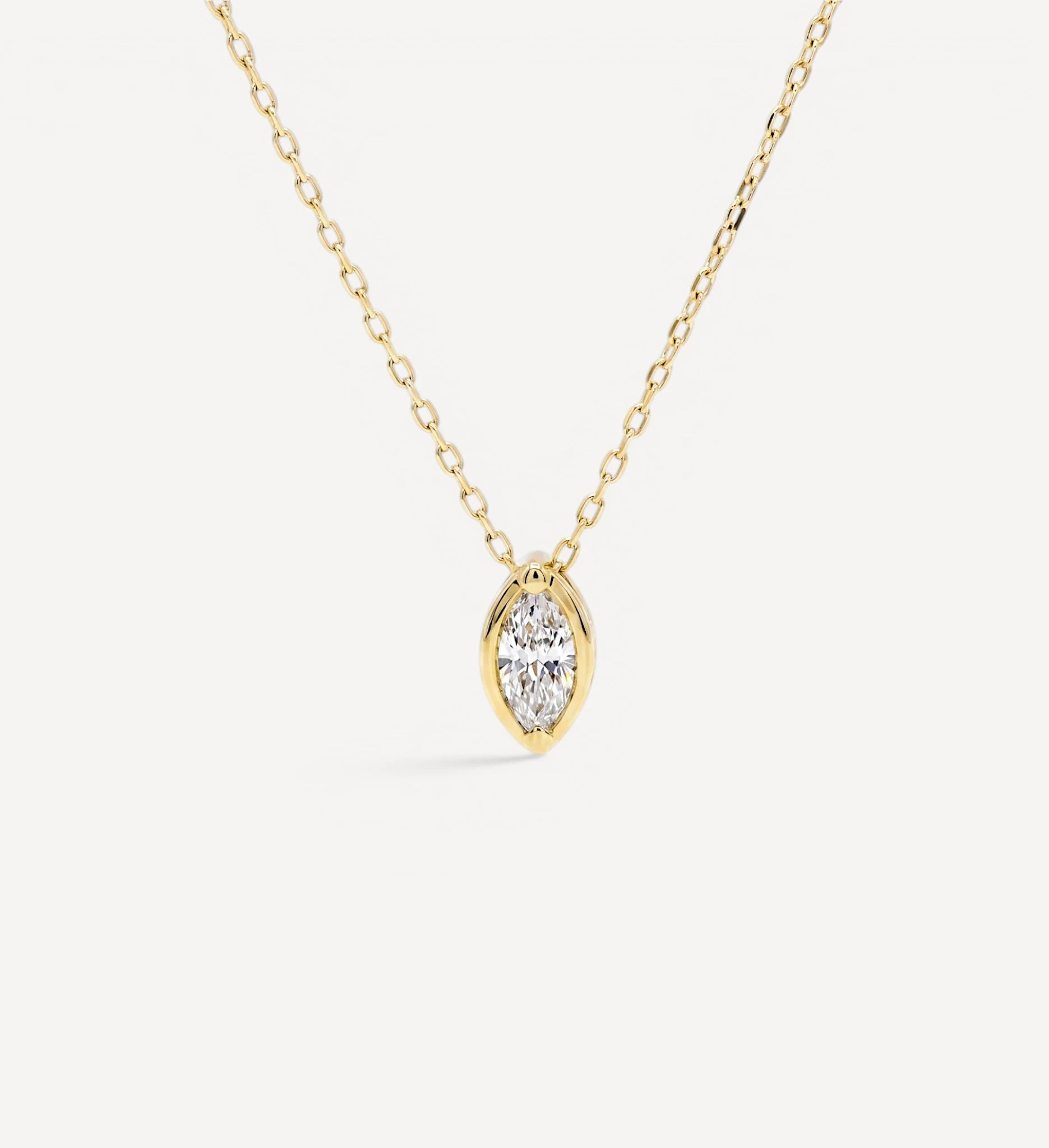 Marquise Slider Necklace | Medium Diamond
