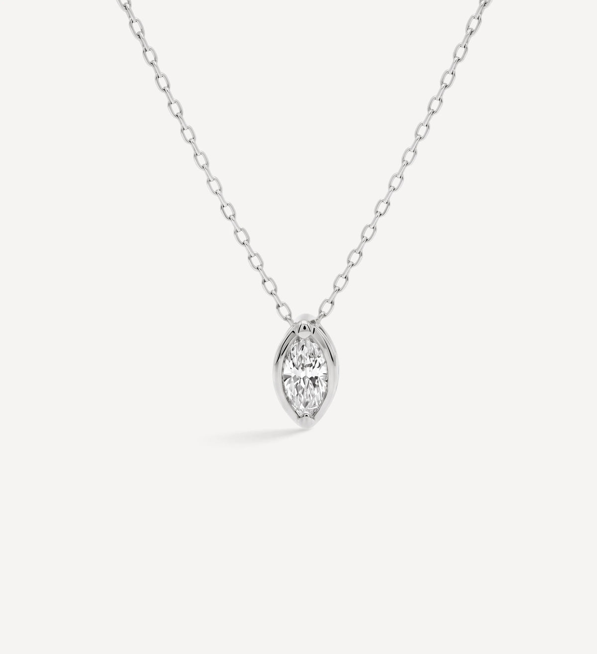 Marquise Slider Necklace | Medium Diamond